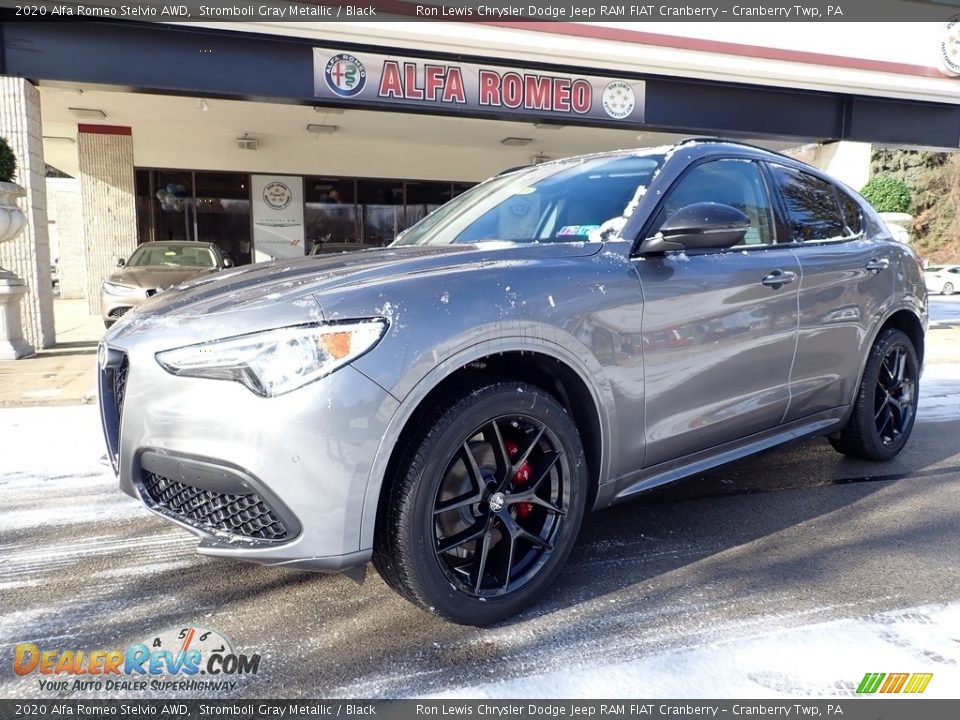 2020 Alfa Romeo Stelvio AWD Stromboli Gray Metallic / Black Photo #2