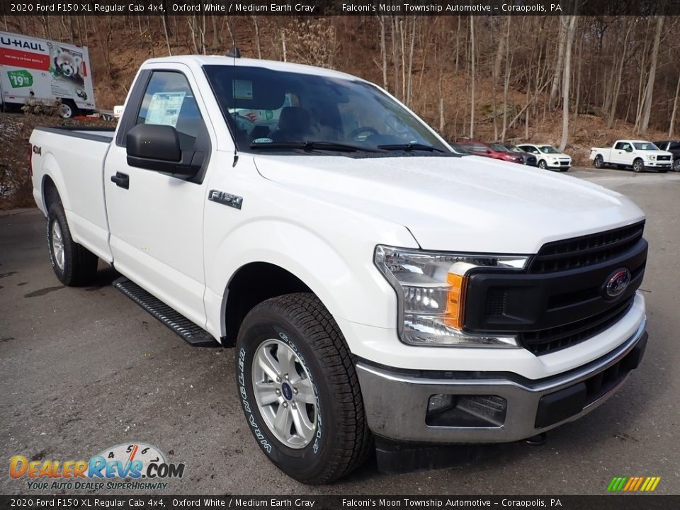 2020 Ford F150 XL Regular Cab 4x4 Oxford White / Medium Earth Gray Photo #3