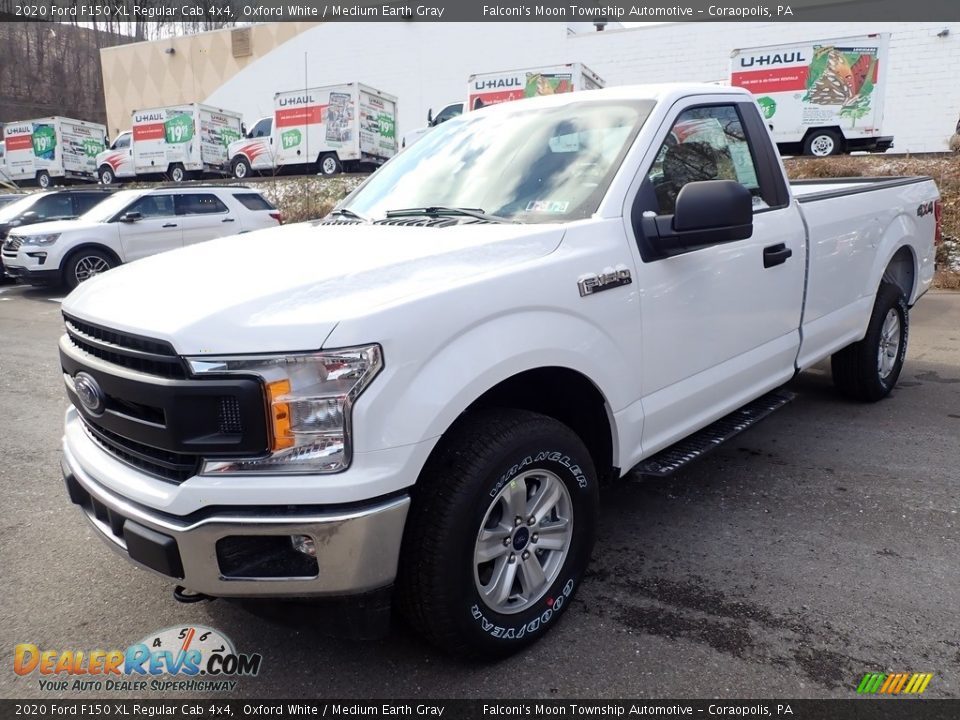 2020 Ford F150 XL Regular Cab 4x4 Oxford White / Medium Earth Gray Photo #5