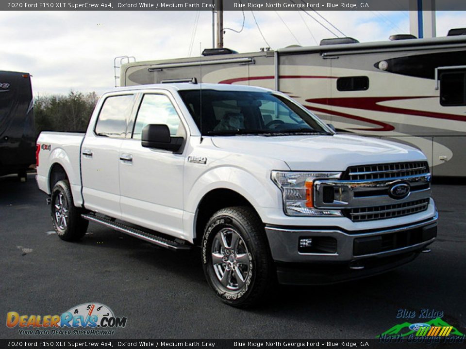 2020 Ford F150 XLT SuperCrew 4x4 Oxford White / Medium Earth Gray Photo #7