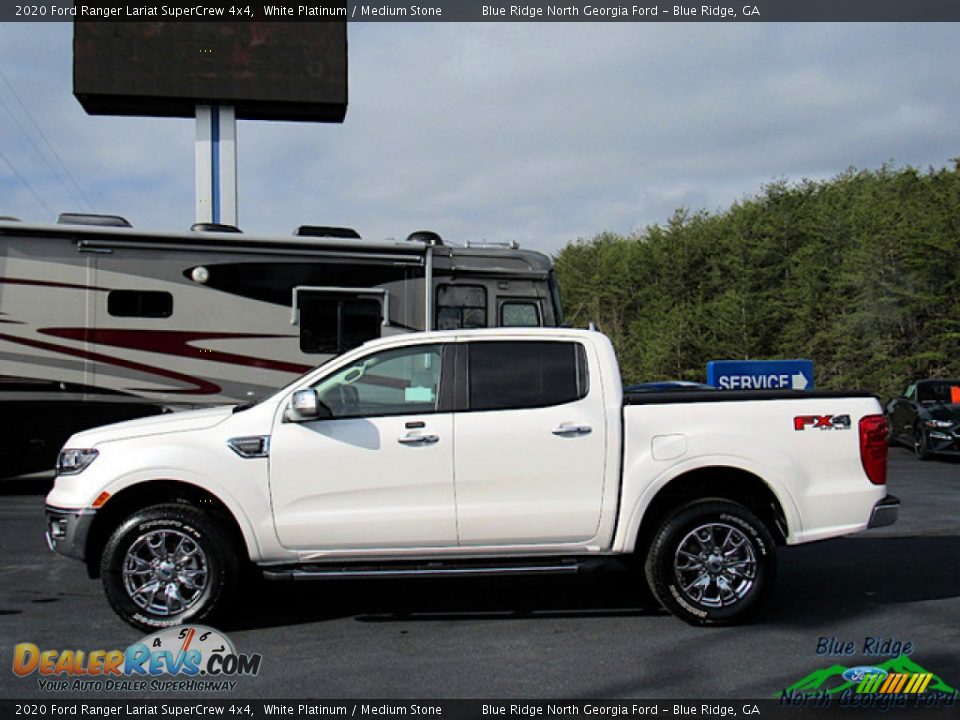 2020 Ford Ranger Lariat SuperCrew 4x4 White Platinum / Medium Stone Photo #2