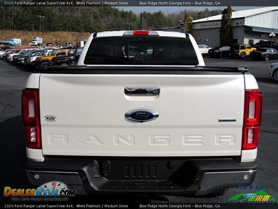 2020 Ford Ranger Lariat SuperCrew 4x4 White Platinum / Medium Stone Photo #4