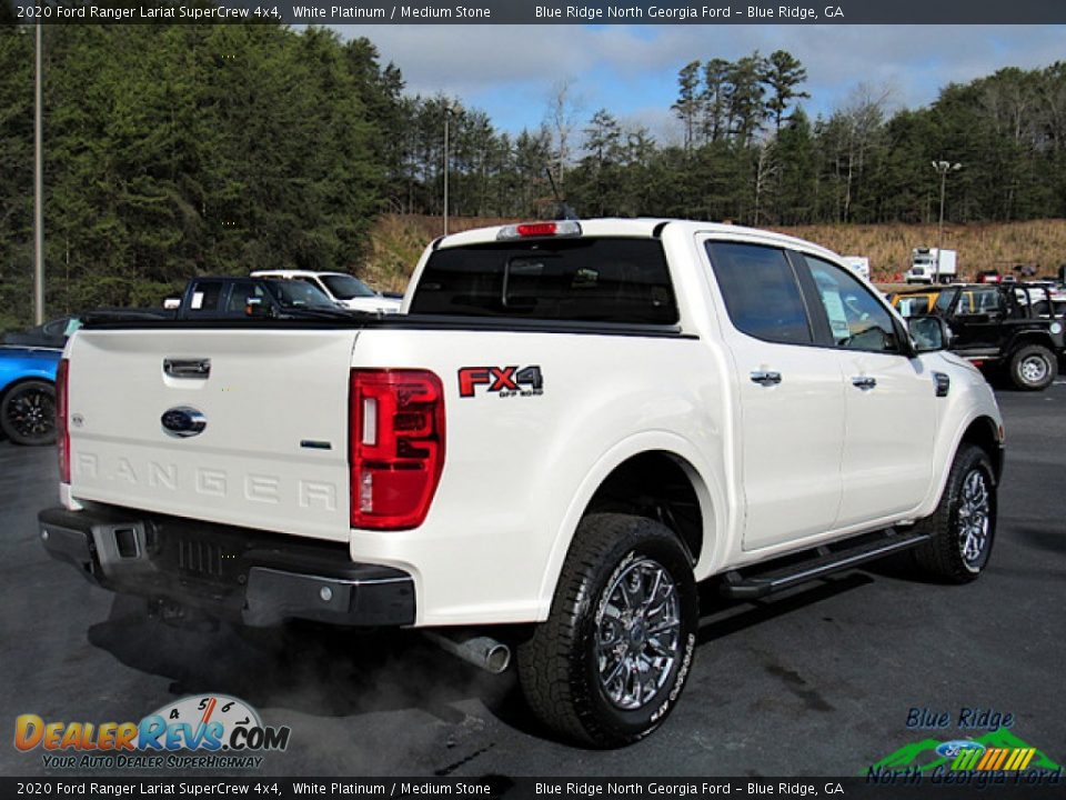 2020 Ford Ranger Lariat SuperCrew 4x4 White Platinum / Medium Stone Photo #5