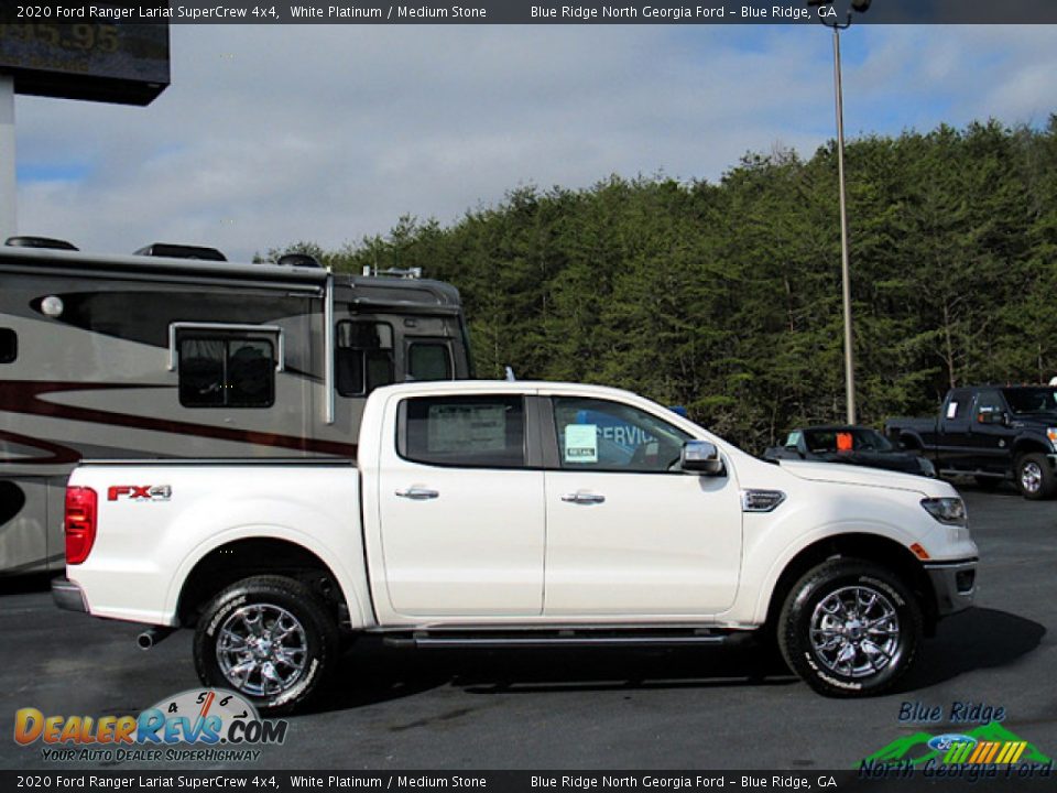 2020 Ford Ranger Lariat SuperCrew 4x4 White Platinum / Medium Stone Photo #6