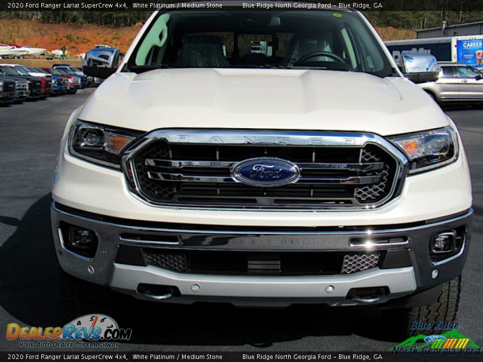 2020 Ford Ranger Lariat SuperCrew 4x4 White Platinum / Medium Stone Photo #8
