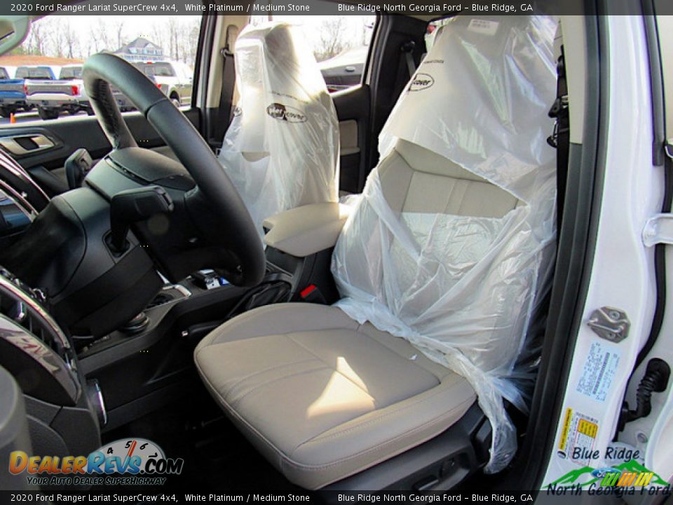 2020 Ford Ranger Lariat SuperCrew 4x4 White Platinum / Medium Stone Photo #10