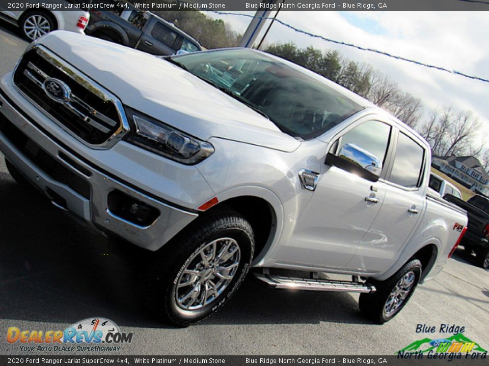 2020 Ford Ranger Lariat SuperCrew 4x4 White Platinum / Medium Stone Photo #31