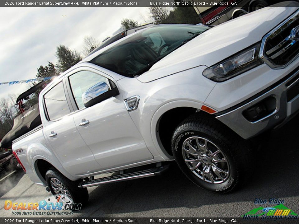 2020 Ford Ranger Lariat SuperCrew 4x4 White Platinum / Medium Stone Photo #32