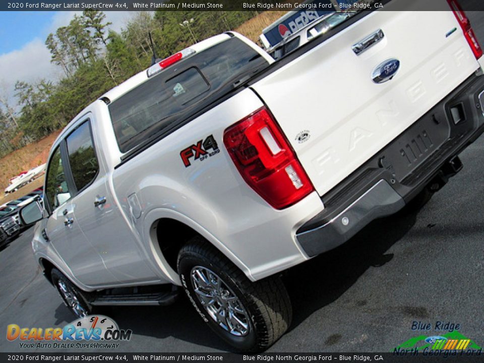 2020 Ford Ranger Lariat SuperCrew 4x4 White Platinum / Medium Stone Photo #33