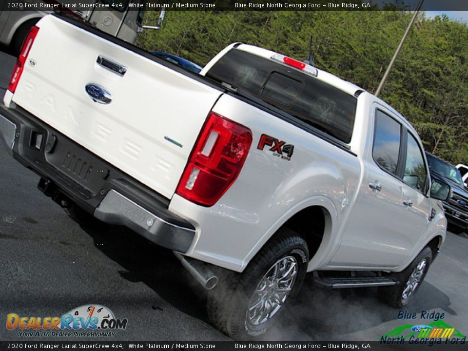 2020 Ford Ranger Lariat SuperCrew 4x4 White Platinum / Medium Stone Photo #34