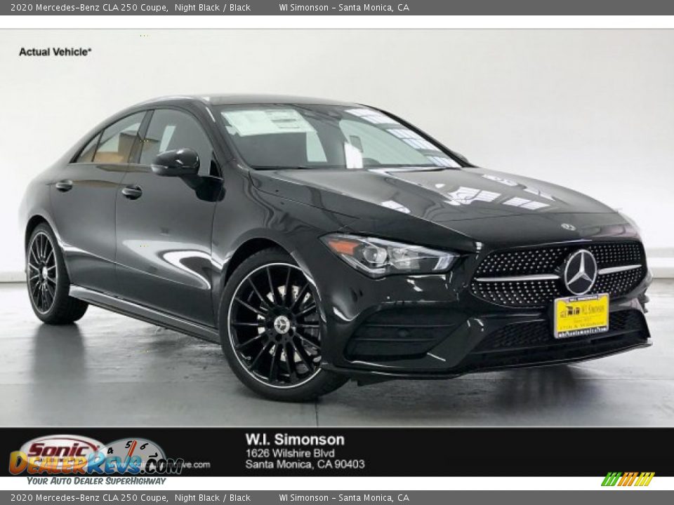 2020 Mercedes-Benz CLA 250 Coupe Night Black / Black Photo #1
