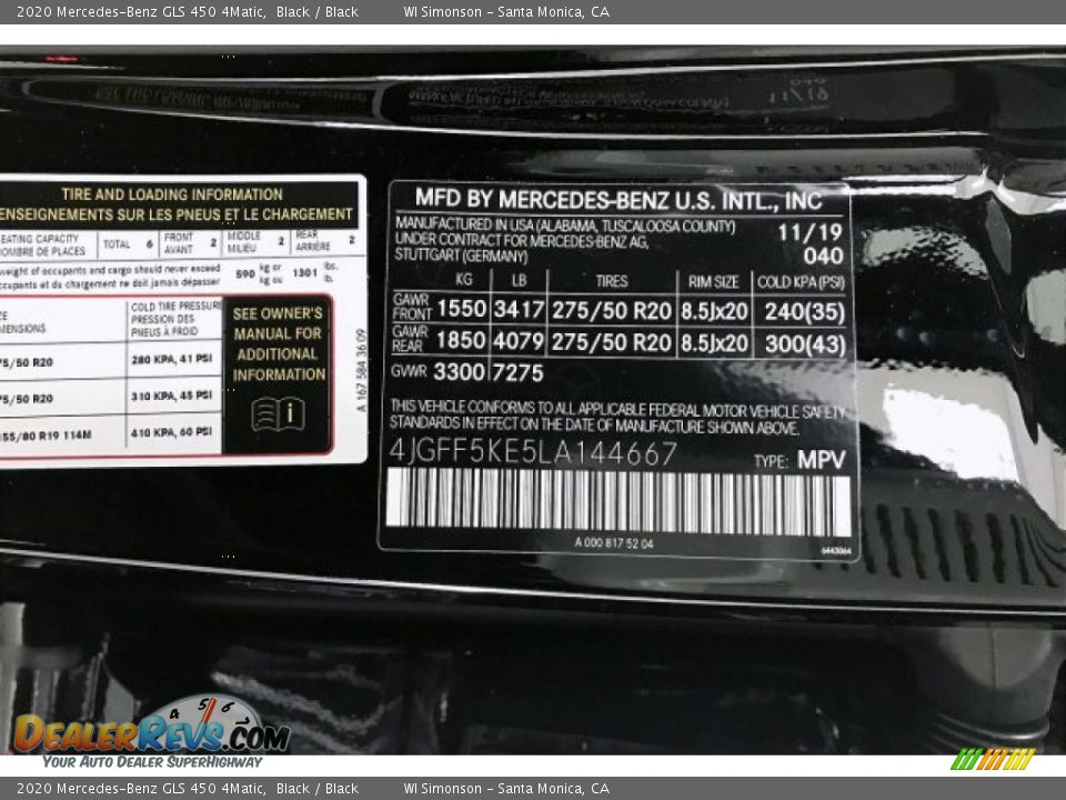 2020 Mercedes-Benz GLS 450 4Matic Black / Black Photo #11