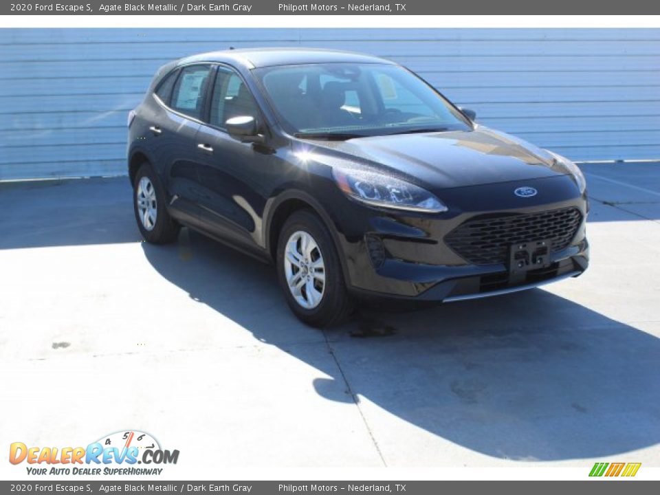 2020 Ford Escape S Agate Black Metallic / Dark Earth Gray Photo #2