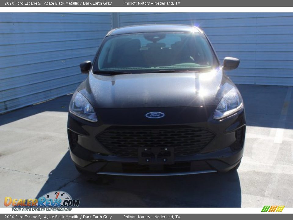 2020 Ford Escape S Agate Black Metallic / Dark Earth Gray Photo #3