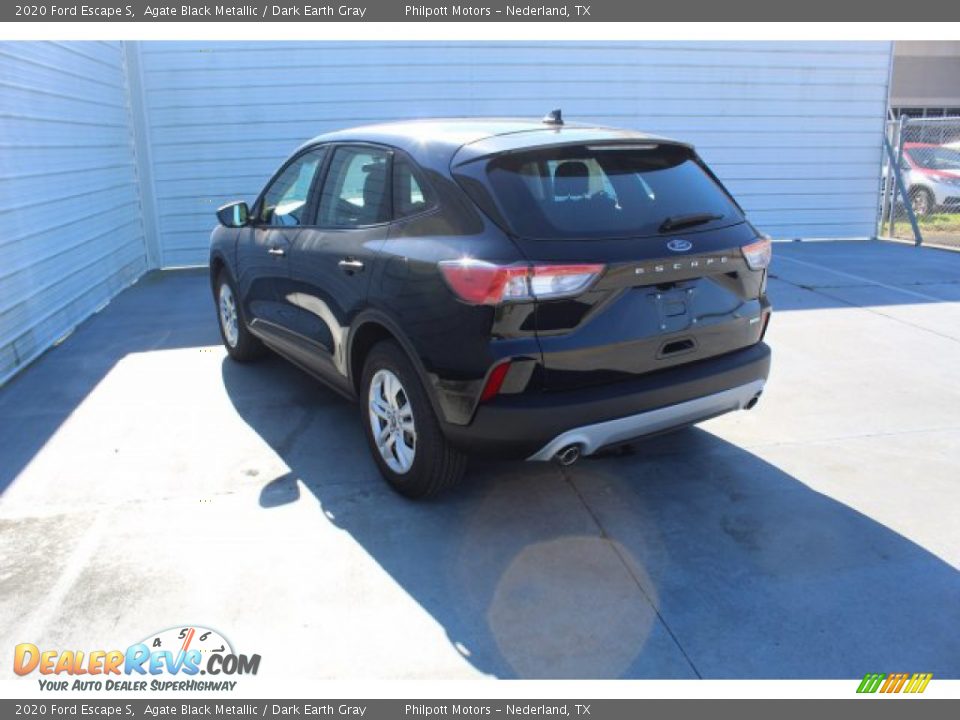 2020 Ford Escape S Agate Black Metallic / Dark Earth Gray Photo #6