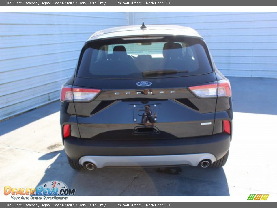 2020 Ford Escape S Agate Black Metallic / Dark Earth Gray Photo #7