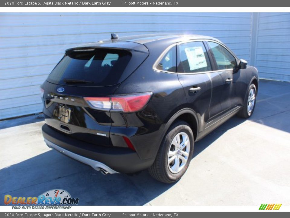 2020 Ford Escape S Agate Black Metallic / Dark Earth Gray Photo #8