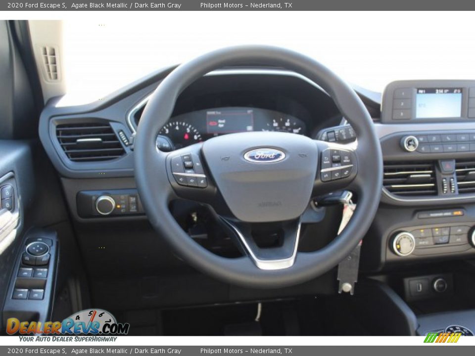 2020 Ford Escape S Agate Black Metallic / Dark Earth Gray Photo #21