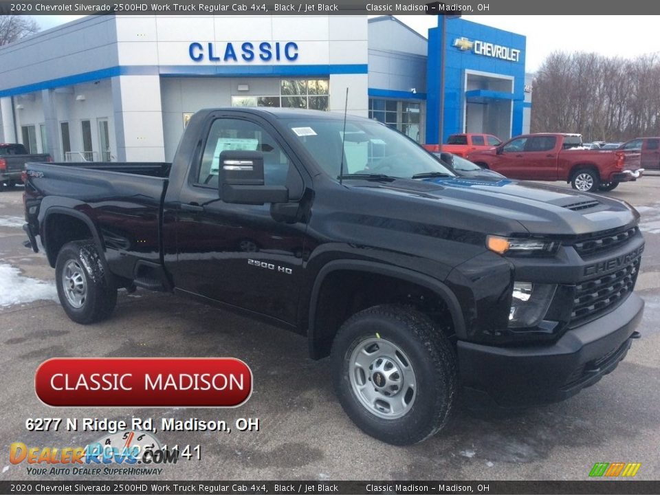 2020 Chevrolet Silverado 2500HD Work Truck Regular Cab 4x4 Black / Jet Black Photo #1
