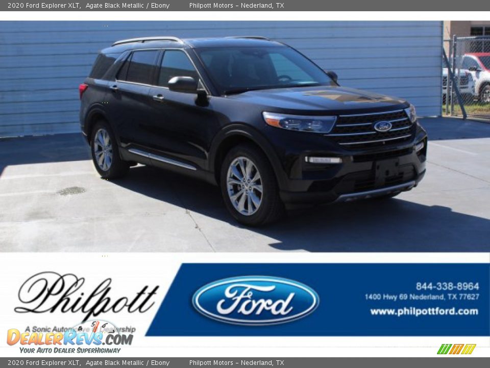 2020 Ford Explorer XLT Agate Black Metallic / Ebony Photo #1