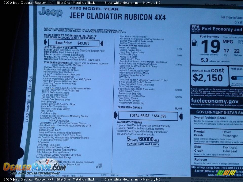 2020 Jeep Gladiator Rubicon 4x4 Billet Silver Metallic / Black Photo #32