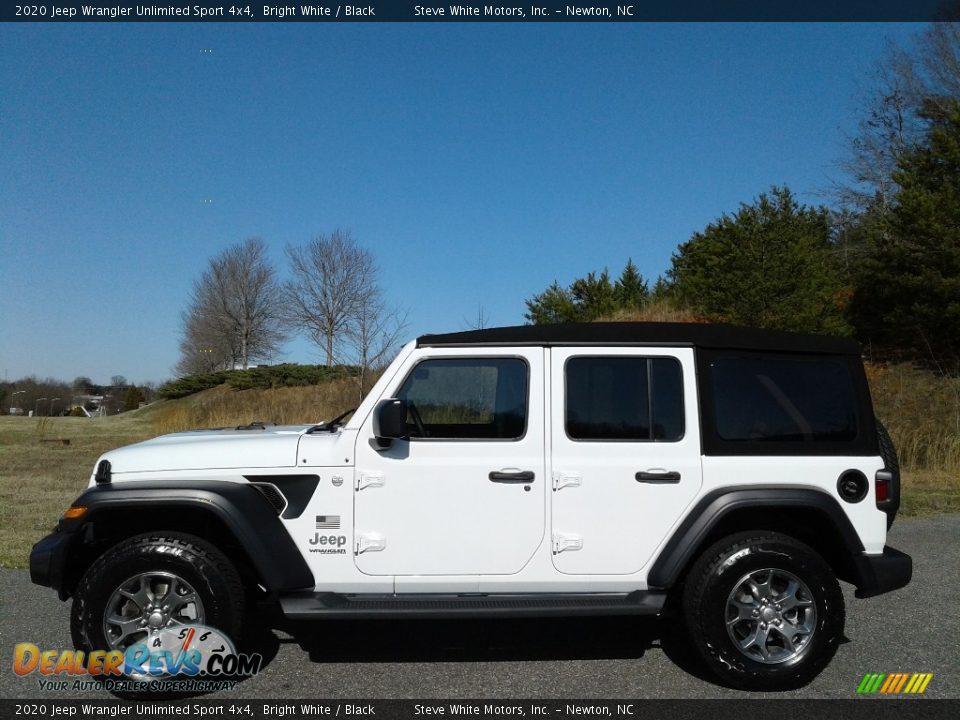 2020 Jeep Wrangler Unlimited Sport 4x4 Bright White / Black Photo #1