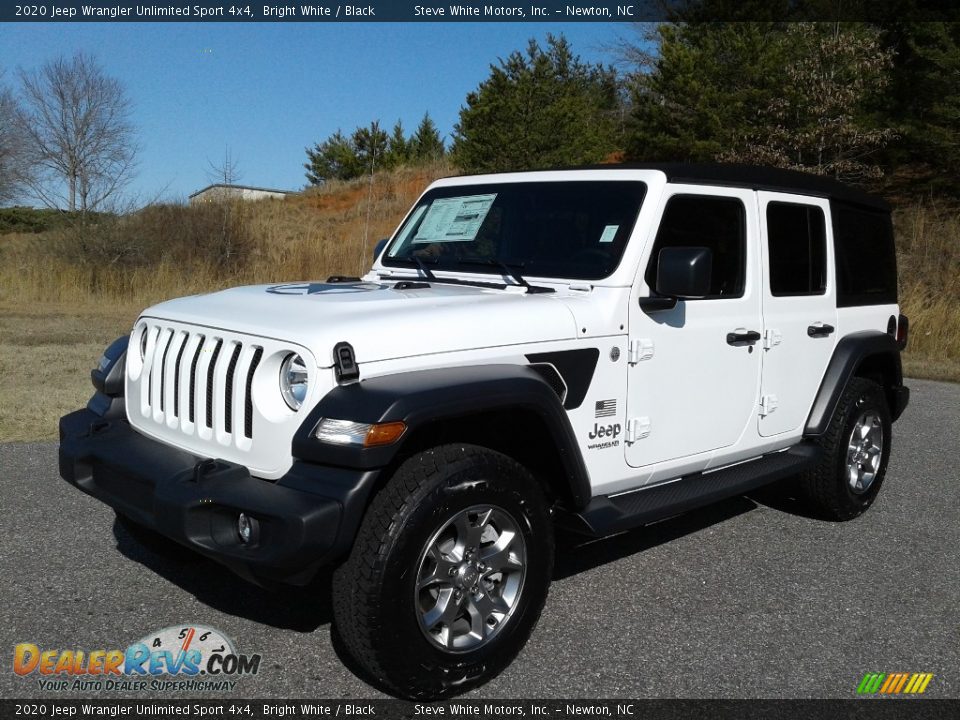 2020 Jeep Wrangler Unlimited Sport 4x4 Bright White / Black Photo #2