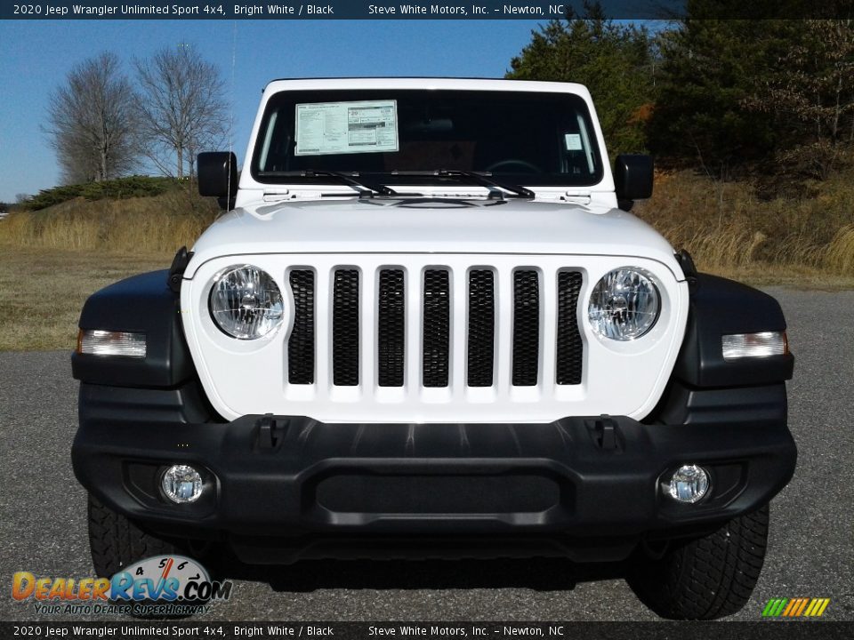 2020 Jeep Wrangler Unlimited Sport 4x4 Bright White / Black Photo #3