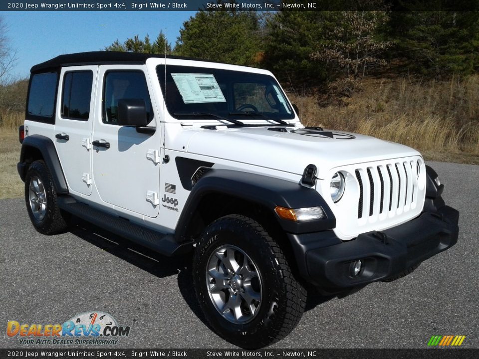 2020 Jeep Wrangler Unlimited Sport 4x4 Bright White / Black Photo #5