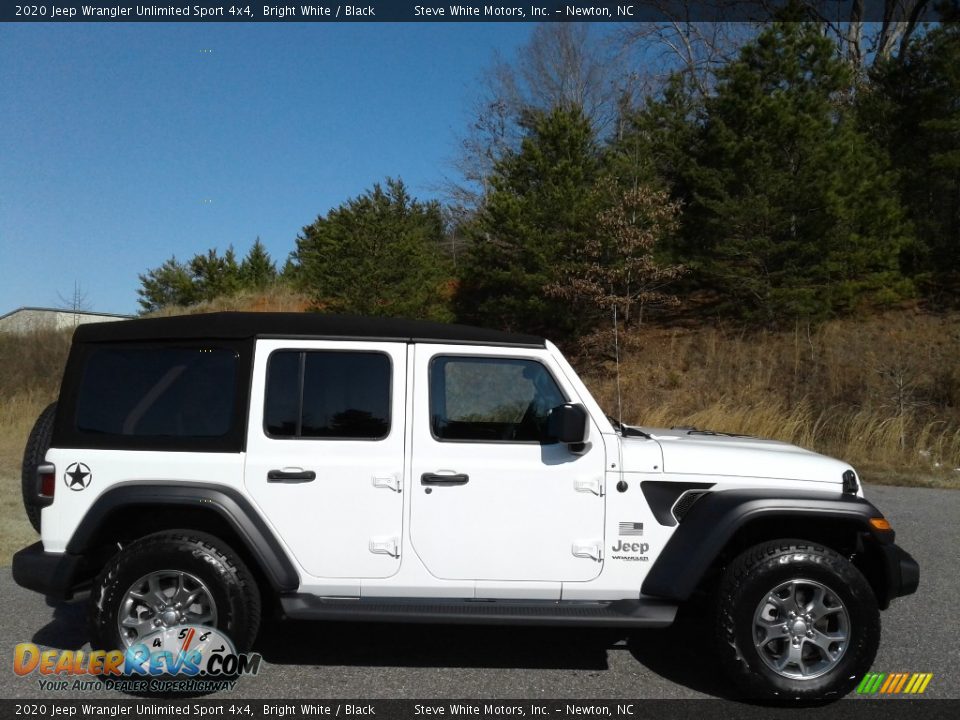 2020 Jeep Wrangler Unlimited Sport 4x4 Bright White / Black Photo #6