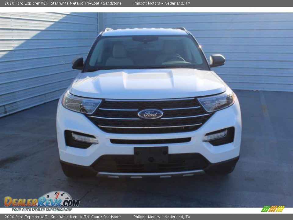 2020 Ford Explorer XLT Star White Metallic Tri-Coat / Sandstone Photo #3