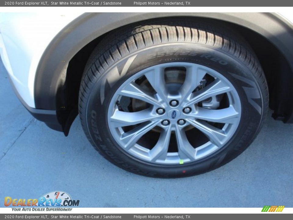 2020 Ford Explorer XLT Star White Metallic Tri-Coat / Sandstone Photo #5