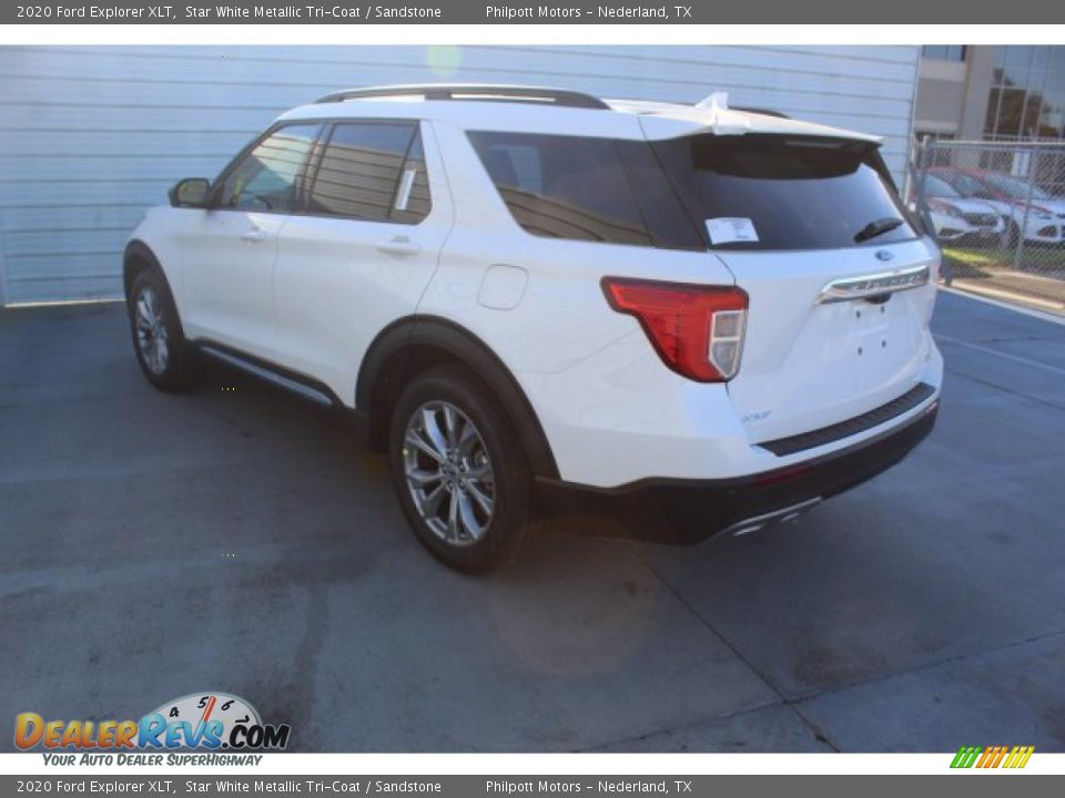 2020 Ford Explorer XLT Star White Metallic Tri-Coat / Sandstone Photo #6