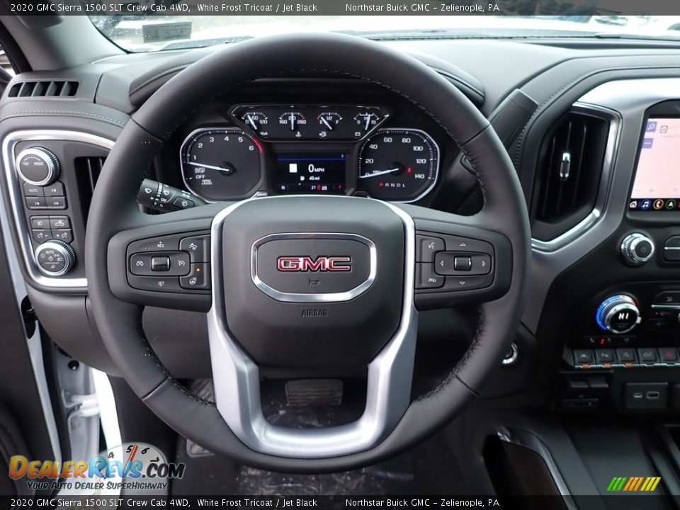 2020 GMC Sierra 1500 SLT Crew Cab 4WD White Frost Tricoat / Jet Black Photo #16