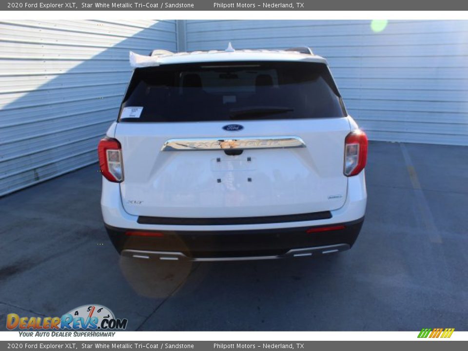 2020 Ford Explorer XLT Star White Metallic Tri-Coat / Sandstone Photo #7