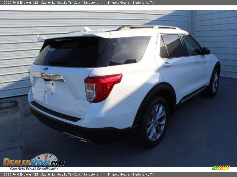 2020 Ford Explorer XLT Star White Metallic Tri-Coat / Sandstone Photo #8