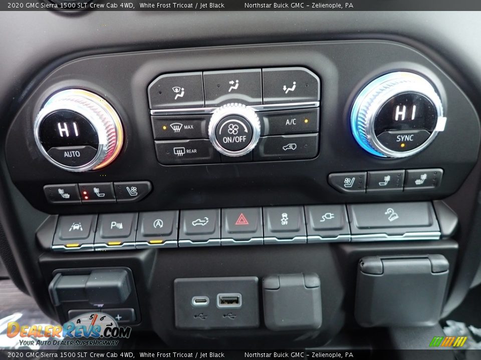 2020 GMC Sierra 1500 SLT Crew Cab 4WD White Frost Tricoat / Jet Black Photo #17