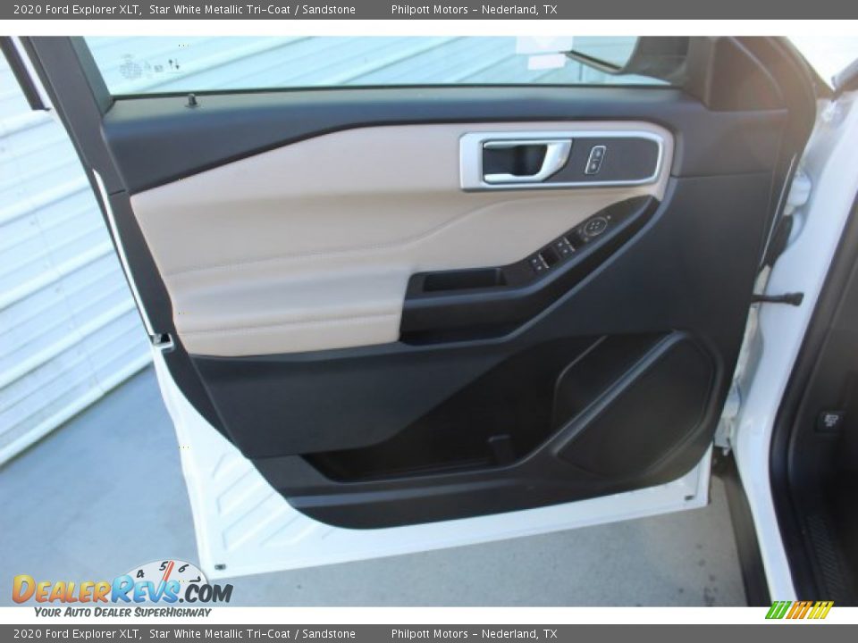 2020 Ford Explorer XLT Star White Metallic Tri-Coat / Sandstone Photo #9