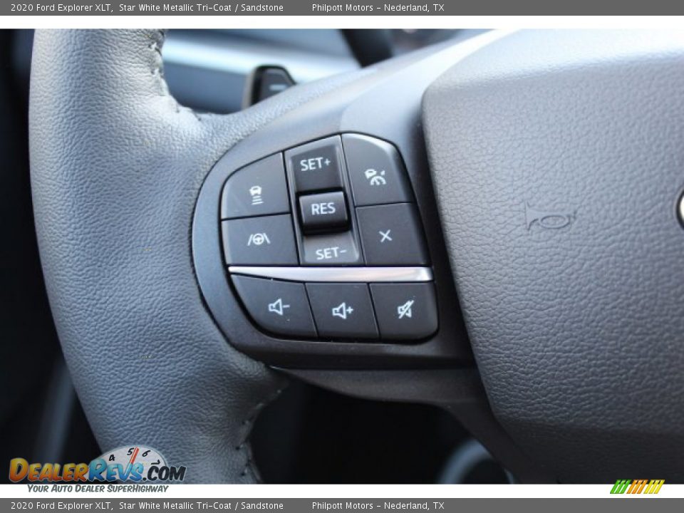 2020 Ford Explorer XLT Star White Metallic Tri-Coat / Sandstone Photo #11