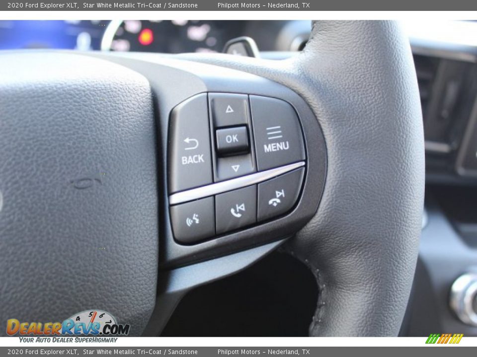 2020 Ford Explorer XLT Star White Metallic Tri-Coat / Sandstone Photo #12