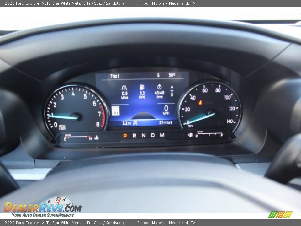 2020 Ford Explorer XLT Star White Metallic Tri-Coat / Sandstone Photo #13