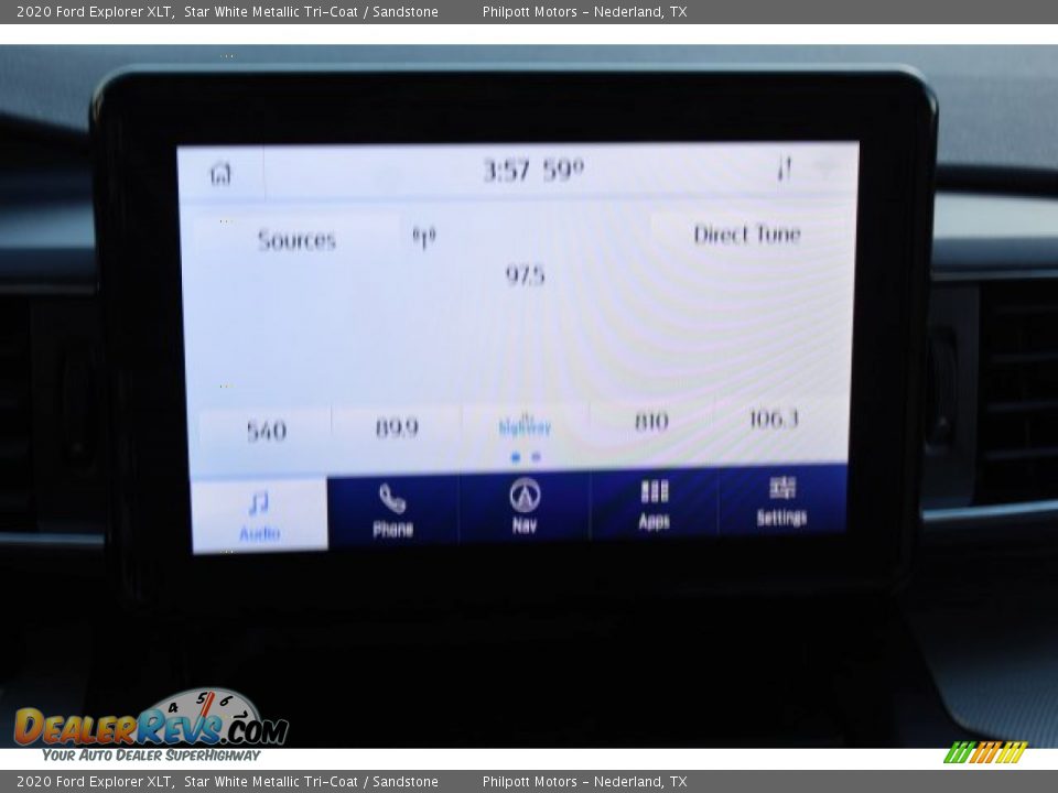 2020 Ford Explorer XLT Star White Metallic Tri-Coat / Sandstone Photo #15