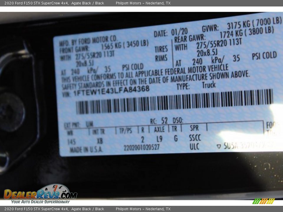 2020 Ford F150 STX SuperCrew 4x4 Agate Black / Black Photo #24
