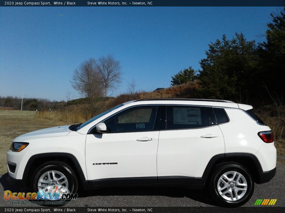 2020 Jeep Compass Sport White / Black Photo #1