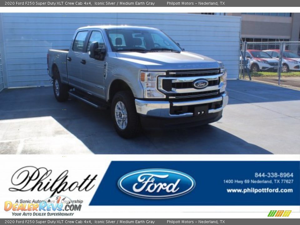 2020 Ford F250 Super Duty XLT Crew Cab 4x4 Iconic Silver / Medium Earth Gray Photo #1