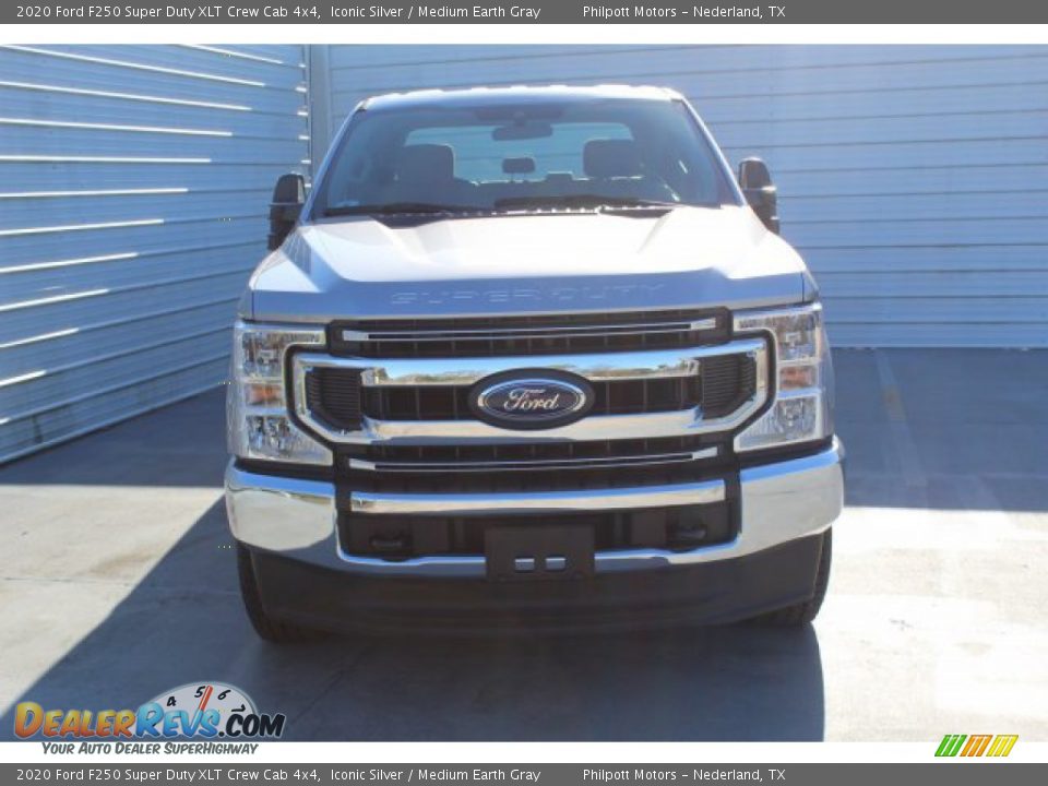 2020 Ford F250 Super Duty XLT Crew Cab 4x4 Iconic Silver / Medium Earth Gray Photo #3