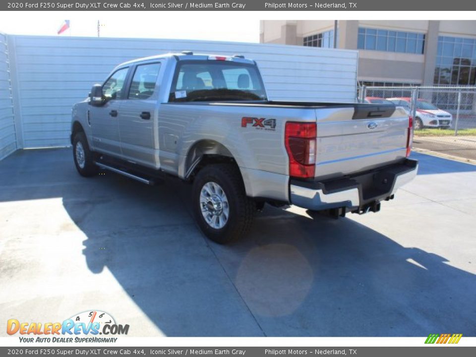 2020 Ford F250 Super Duty XLT Crew Cab 4x4 Iconic Silver / Medium Earth Gray Photo #6