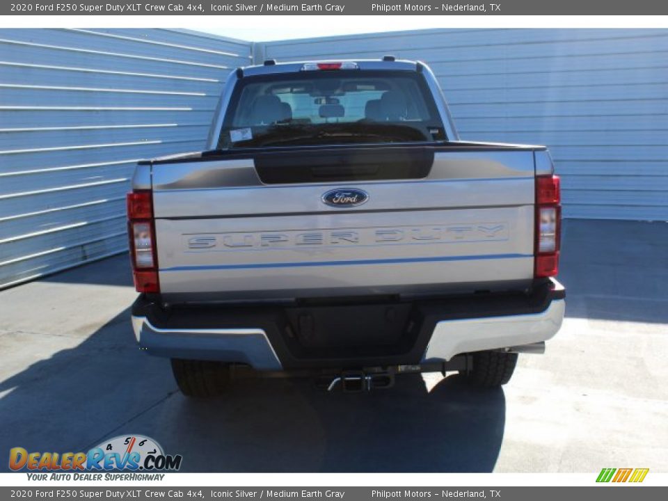2020 Ford F250 Super Duty XLT Crew Cab 4x4 Iconic Silver / Medium Earth Gray Photo #7