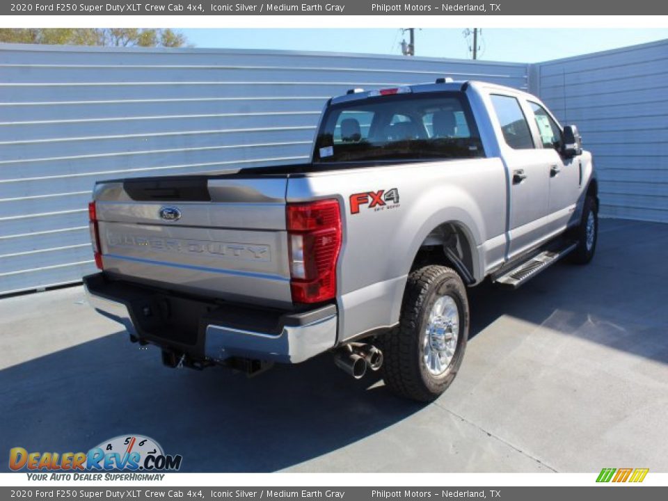 2020 Ford F250 Super Duty XLT Crew Cab 4x4 Iconic Silver / Medium Earth Gray Photo #8