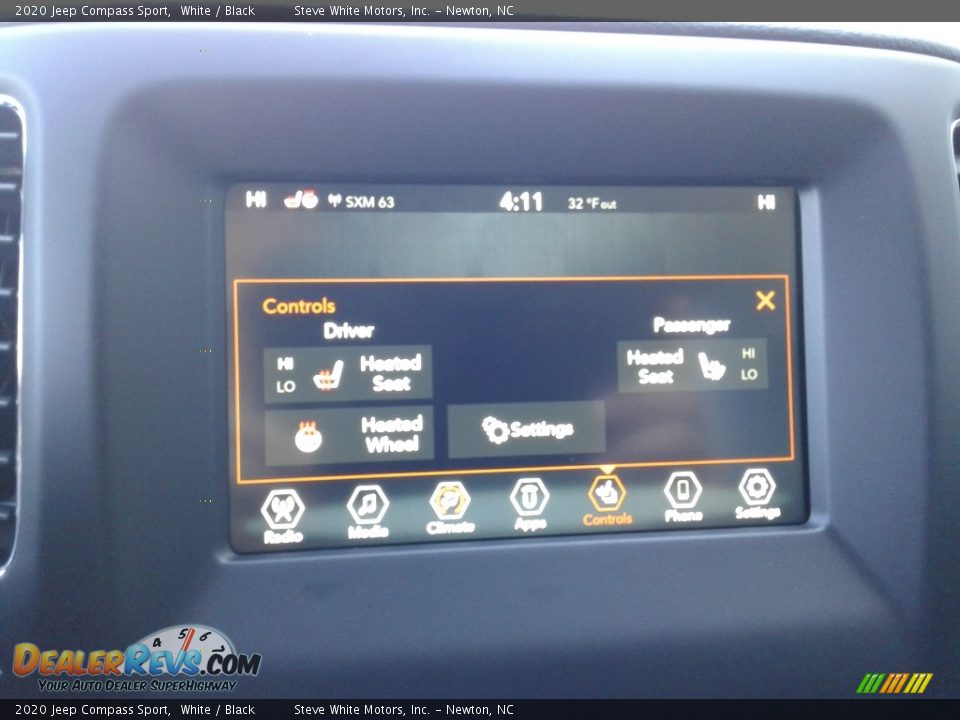 2020 Jeep Compass Sport White / Black Photo #23